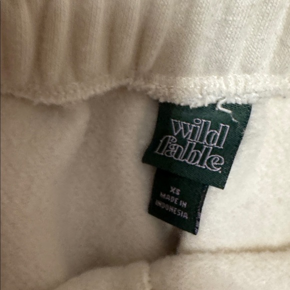 Gray and Off White High Waist Sweatpants Joggers 2 sweatpant combo XS - Picture 4 of 5